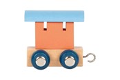 Barnerom - Small Foot - Wooden Letter Train Polar - Wagon Salmon Pink Blue - 12567