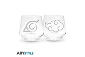 Reklameartikler - ABYstyle - NARUTO SHIPPUDEN - 2 Glass Set - Konoha & Akatsuki x2 - Glass - ABYVER288