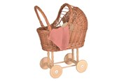 Dukker, Bamser & Utstyr - Egmont Toys Wicker Pram with Knitted Blanket - 700055