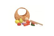 Treleker - Egmont Toys Wooden Fruit and Vegetable Set in a Basket - 511062