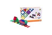 Byggesett - Playmags Magnetic tiles 3D Train 153 - 50 pcs set - 153