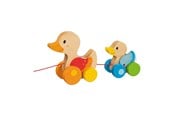 Babyleker - Goki Wooden Pull Animal Family Duck - 54879