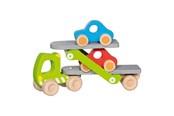 Babyleker - Goki Wooden Car Transporter with 2 Vehicles - 55860