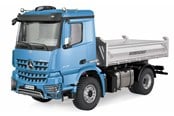 Fjernstyrt - Amewi Mercedes-Benz Arocs Hydraulic Dumper Lorry Basic 4x2 1:14 RTR Blue - 22616