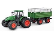 Fjernstyrt - Amewi RC Tractor with Livestock Trailer 1:24 RTR Green - 22636