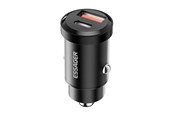 Mobil - Adaptere og ladere - Essager Car Charger USB-A+USB-C 30W (black) - ECCAC-TL01