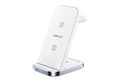 Mobil - Adaptere og ladere - Acefast 15W E15 3-in-1 Qi inductive charger with stand (white) - E15 white