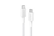 USB - Anker 322 USB-C to USB-C Cable (0.9m Braided) - White - A81F5G21