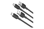 USB - Anker 310 USB-A to USB-C Cable (0.9m Braided)-2pack - Black - B81G5011