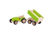 Treleker - Goki Wooden Tractor Green with Trailer - 55941