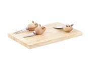 Servering & Servise - Kikkerland - Cheese Board And 3 Mouse Knives (CHS07) - CHS07