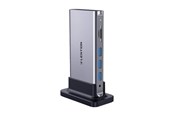 Dokkingstasjon - Lention docking station AV USB-C gray - CB-TP-D54HEACRNA-CCN