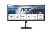 Skjerm - 34" AOC Value-line CU34V5C/BK/23 - LED monitor - curved - 34" - HDR - CU34V5C/BK/23