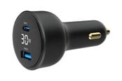 Mobil - Adaptere og ladere - Gembird car power adapter - LCD display - USB 24 pin USB-C - 30 Watt - TA-UC-AC2PD30LCD-CAR-01