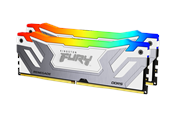 RAM - Kingston FURY Renegade RGB DDR5-8400 - 48GB - CUDIMM for Intel - CL40 - Dual Channel (2 pcs) - Intel XMP - Hvit med RGB - KF584CU40RWAK2-48