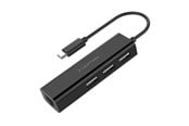 USB-hub - Lention Hub USB-C to 3x USB 2.0 + Ethernet Adapter (black) USB-hub - Svart - "CB-UC-USB2.0- HUB-B