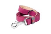 Hund - Waudog natural leather dog leash 20 mm wide 122 cm long pink - 08147