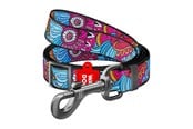 Hund - Waudog nylon dog leash "Summer" pattern 25 mm wide length 152-183 cm - 5327