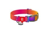 Hund - Waudog gradient nylon dog collar with QR code orange  size M - 46514