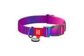 Hund - Waudog gradient nylon dog collar with QR code purple  size M - 46519