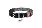 Hund - Waudog Dog collar made of natural leather with QR code size S width 15 mm black - 58901