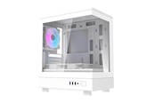 Kabinett - Darkflash DB330M computer case + 3 aRGB fans (white) - Kabinett - Minitower - Hvit - DB330M White