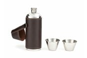 Camping - Kikkerland Camping Leather Flask Set - BA58