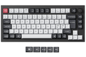 Tastatur - Keychron Q1 HE 75% Knob Wireless Tri-Mode Gateron 2.0 Nebula Magnetic Carbon Black - ND - Gamingtastatur - Nordisk - Svart - Q1H-M1-BO