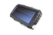 Nødlader - DENVER PSO-20010 MK2 – Solar Powerbank with 20.000mAh Battery and Triple USB Output Nødlader - Svart - 20000 Ah - PSO-20010