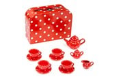 Lekekjøkken & Utstyr - Bigjigs Porcelain Tea Set in Storage Case 12 pcs. - BJ613