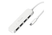 USB-hub - j5create JCH341EW - hub - eco-friendly USB-C - 4 ports USB-hub - 4 porter - Hvit - JCH341EW-N