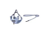 Hund - Dogness walking set leash+harness for dog (light blue) - DOG SET BLUE