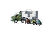 Leketøysbil - World of Dinosaurs Dino Truck with 3 Pull-back Cars - 80706A