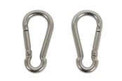 Beslag & Hengsler  - Home>it fireman's carabiner Ø5 x 50 mm in stainless steel 2 pcs. - 20463