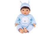 Leketøy - Tiny Treasures Doll with brown hair and blue outfit - 30543