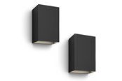 Smarthus - Philips Hue Outdoor Resonate Vegglampe - svart, 2-pakning - 915005842901x2