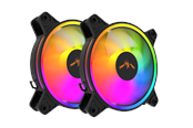 Kabinettvifte - DUTZO KURA 120 ARGB (2-pack) - Kabinettvifte - 120mm - Svart med RGB LED-lys - 24 dBA - 2x KURA 120 ARGB