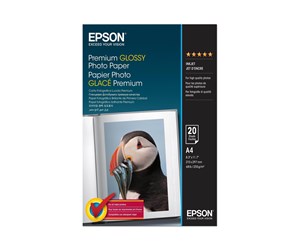 Papir, Fotopapir & Etiketter - Epson Paper Photo Prem. Glossy A4 20sh - C13S041287