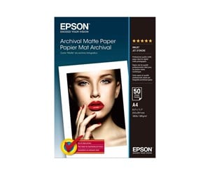 Papir, Fotopapir & Etiketter - Epson PAPIR A4 MAT ARKIV 50 ARK - C13S041342