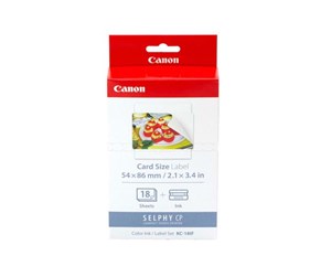 Papir, Fotopapir & Etiketter - Canon KC-18IF Color Ink Labels Set for Selphy - 7741A001