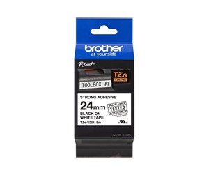 Papir, Fotopapir & Etiketter - Brother Tape brother 24 mm black/white tze-s251 strong adhesive - TZS251