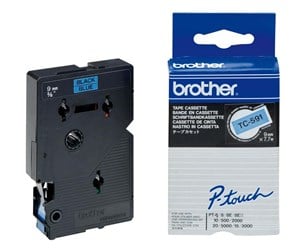 Papir, Fotopapir & Etiketter - Brother Tape/9mm black on blue - TC591