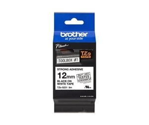 Papir, Fotopapir & Etiketter - Brother TZS-231 - Black On White - Roll (1.2 cm x 8 m) - TZS-231