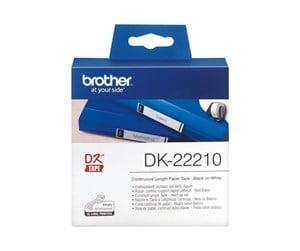 Papir, Fotopapir & Etiketter - Brother DK22210 - Black on white - Roll (2.9 cm x 30.5 m) - DK22210