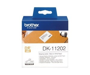 Papir, Fotopapir & Etiketter - Brother DK-11202 - Black On White - 62 x 100 mm 300 label(s) - DK-11202