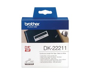 Papir, Fotopapir & Etiketter - Brother Film tape brother 29 mm 15.24 m black/white - DK-22211