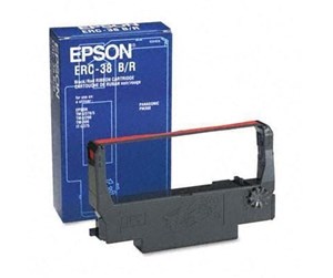 Printertilbehør blekk/toner - Epson Ribbon Black Red ERC-38 - Skriverbånd Rød - C43S015376