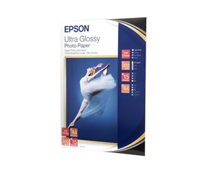 Papir, Fotopapir & Etiketter - Epson Paper/Ultra Glossy A4 15sh 300gr - C13S041927