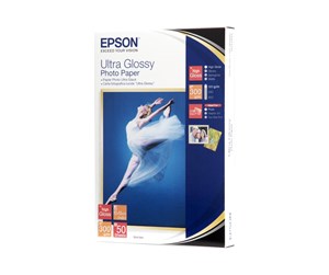 Papir, Fotopapir & Etiketter - Epson Paper/Ultra Glossy 10x15 50sh 300g - C13S041943