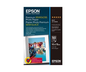 Papir, Fotopapir & Etiketter - Epson Premium Semigloss Photo Paper - C13S041765